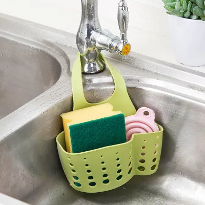 Kitchen Sink Sponge Storage Adjustable Hanging Basket Orangizers Protable Drain Rack Faucet Storage Case Eco-friendly 3 Colors