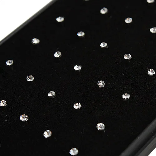 40PC/sets New Punk Vintage Rhinestone nose ring Men Women Ladies Piercing Nose Stud Pin Silver Color Body Piercing Jewelry