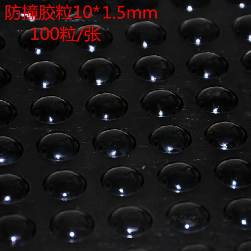 100Pcs 10 x1.5mm Hemisphere  Self Adhesive anti slip silicone rubber Bumpers Soft Transparent Black Anti Slip Feet Pads Damper