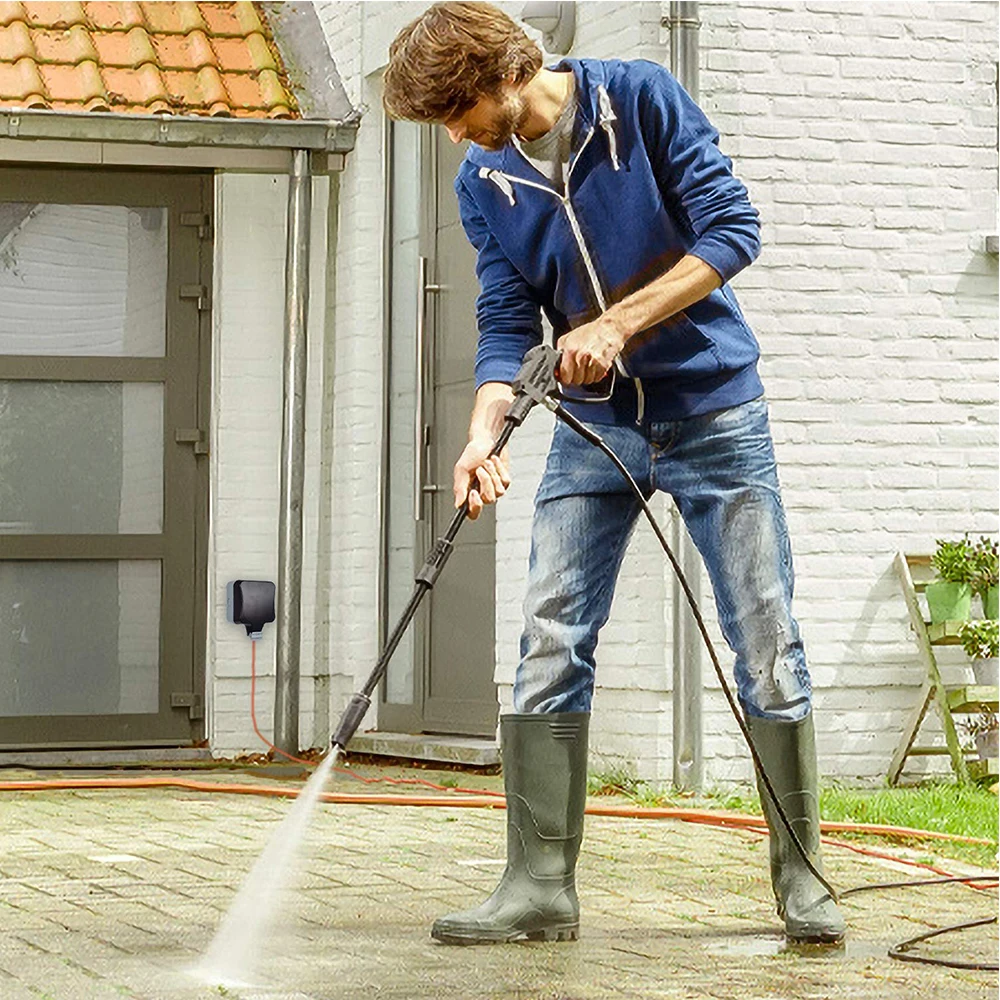 EU Socket IP66 Waterproof outdoor plug Wall Socket Outlet Power Socket Outdoor Plug Socket For Garden Garage Basement