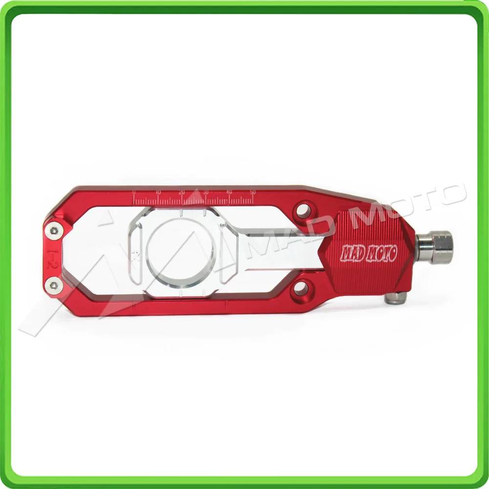 Motorcycle Chain Tensioner Adjuster fit for YAMAHA R1 YZF-R1 2007 2008 2009 2010 2011 2012 2013 2014 Red & Silver