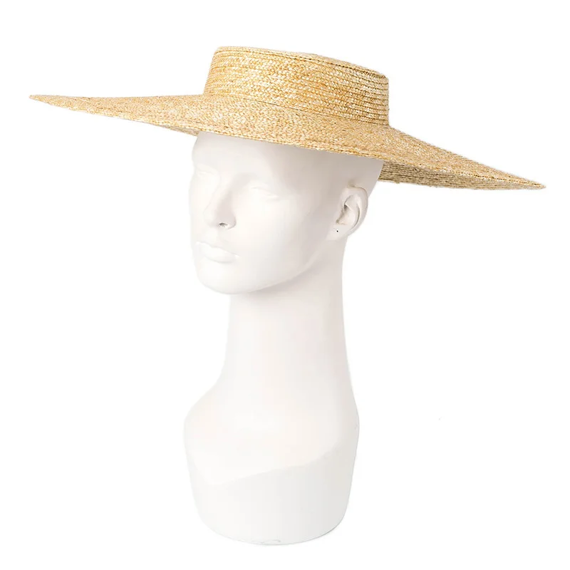 Summer Big Hat 15cm Wide Brim Sun Hat for Women French Style Floppy Straw Hat Ladies Kentucky Derby Craft Millinery Hat Base