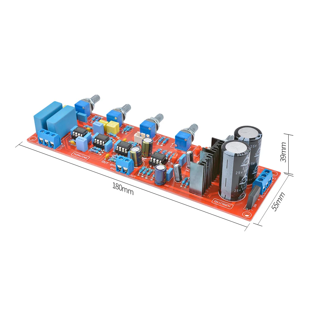 AIYIMA 2.1 Tone Preamp التحكم في مستوى الصوت NE5532 مضخم صوت مسبق مجلس HiFi تعديل مرشح تمرير منخفض لمكبر للصوت المنزل