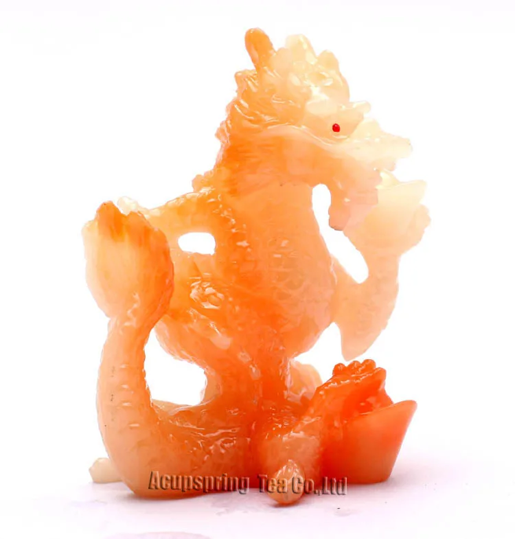 Allochroic Mascot,Yellow Money Dragon,Fengshui,Best Gifts,Novel present, arts&Crafts,Ornament will change color, tea pet, S1174B