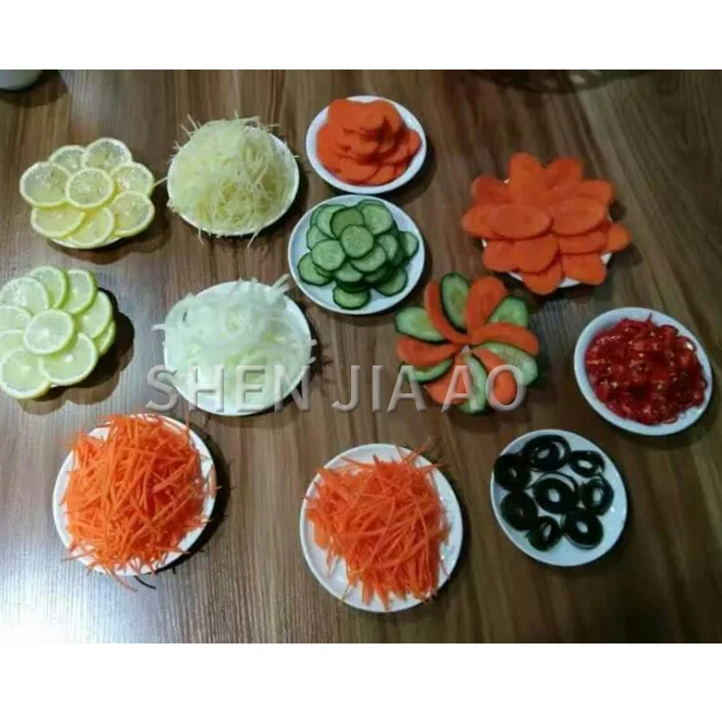 قطاعة كهربائية تجارية تقطيع الليمون الفاكهة يام الفجل الملفوف قطع تمزيقه البطاطس سلطة فواكه سمك القاطع قابل للتعديل 220 فولت