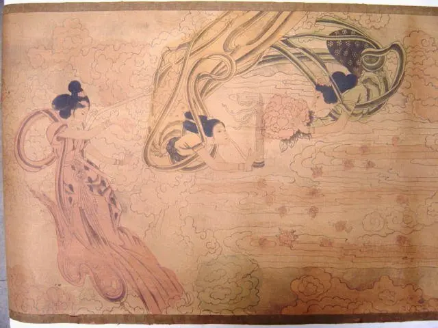 

Qing Dynasty Chinese painting, Dunhuang Fairy long345cm