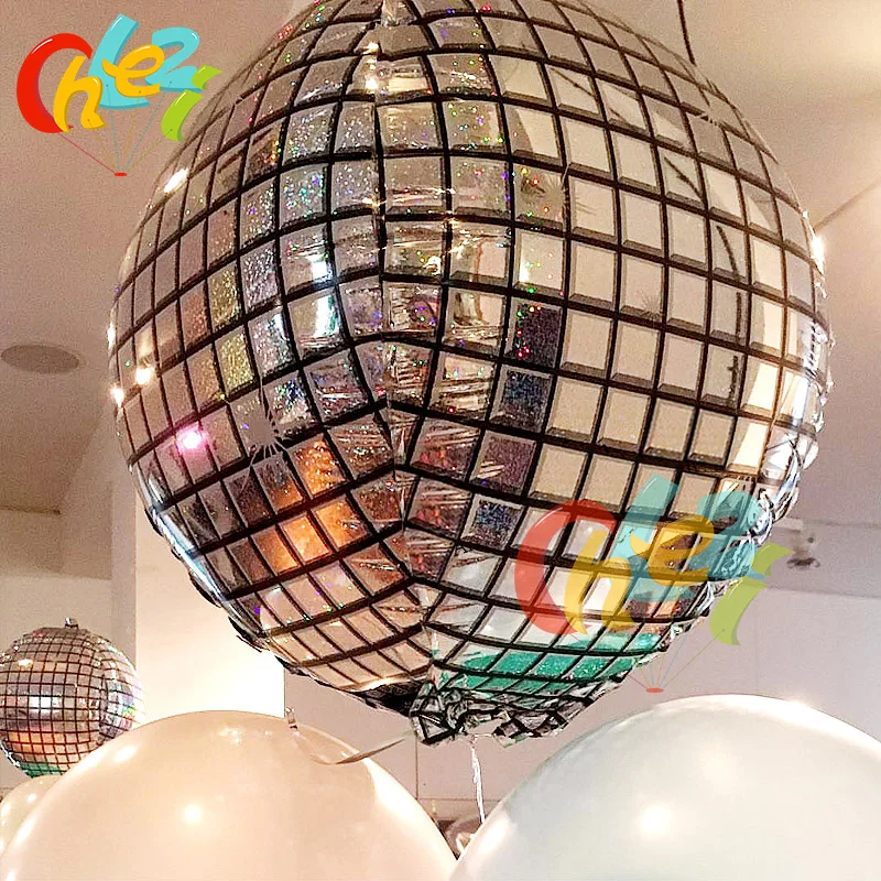 New Arrival 4D Disco Helium Balloon Birthday Wedding Party Decoration Balloon 35Cm*35Cm*35Cm Photo Props Kids Toys Baby Shower