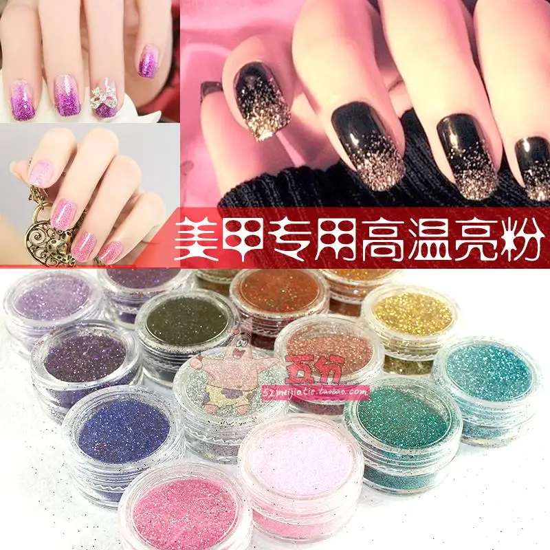 16 Color Metal Glitter Powder Nail Art Tool Kit Acrylic DIY UV Gel Shining Dust gem Polish Manicure tools