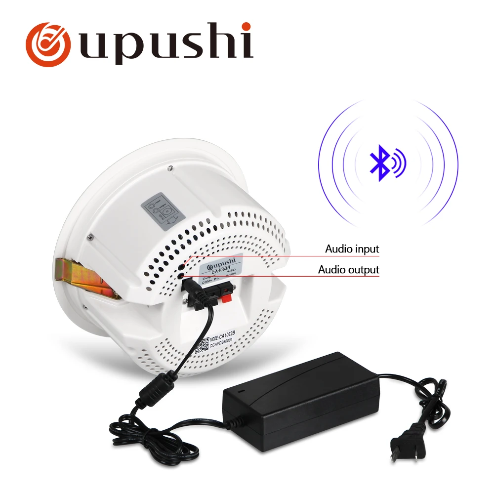 Oupushi haut-parleur bluetooth plafond 6.5 pouces dans le haut-parleur mural haut-parleurs de toit blanc système pa 20W haut-parleur mobile audio domestique