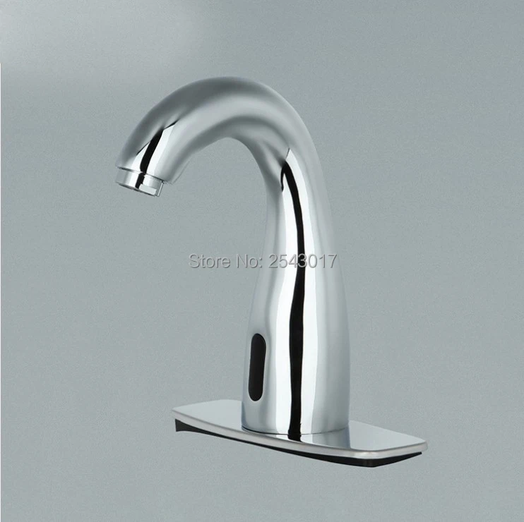 Chrome Polished Hands Touchless Automatic Sensor Faucet Electric Infrared Bathroom Sink Faucet AC&DC 220V pia do banheiro ZR1020