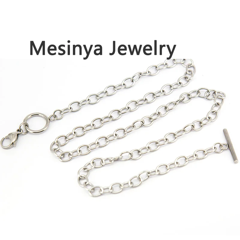 20pcs  20'' 6mm width Stainless steel flat oval chain for floating charm glass locket keepsake