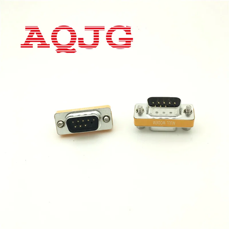 New Female to Female DB9 9Pin Gender Changer Convertor Male to Male DB9 Cross adapter Oranger Null modem Mini