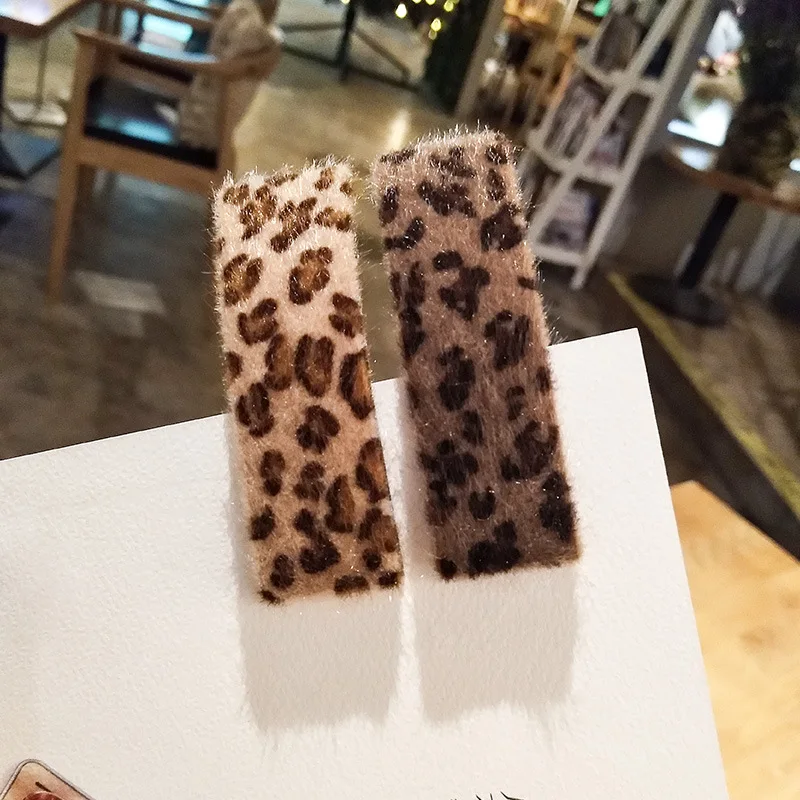 Korean Leopard Hair Clip Female BB Clip Ins Adult  Hai Clip Accessories For Women Girls Barrettes Hairgrip Hair Headwear