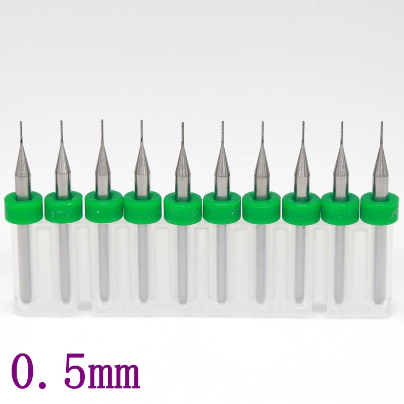 

Carbide Milling Cutter 0.5mm PCB Milling Cutter Metal Cutting CNC Router Wood Printed Circuit Board Machine Accessories 10PCS