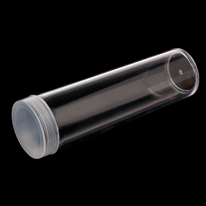 Round Plastic Storage Tube With Screw On For 27mm Or Holder Capsules