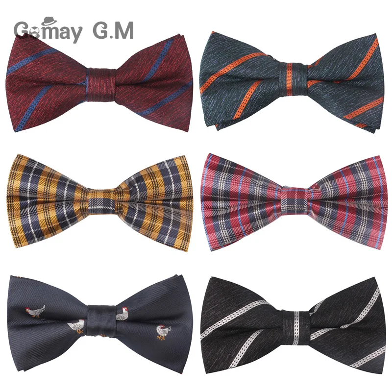 

Fashion Bow tie For Men Casual Neckties Striped Plaid Bowtie Corbata Wedding Bowties Business Suits Cravat