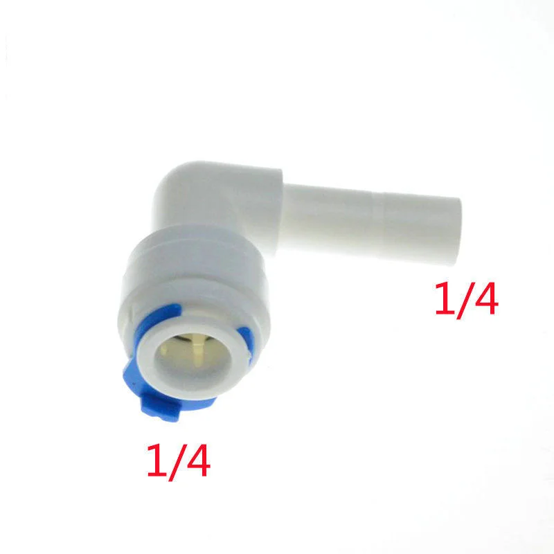 

5Pcs 1/4" OD Hose Quick Connection 1/4" Pipe Elbow Connector RO Water Reverse