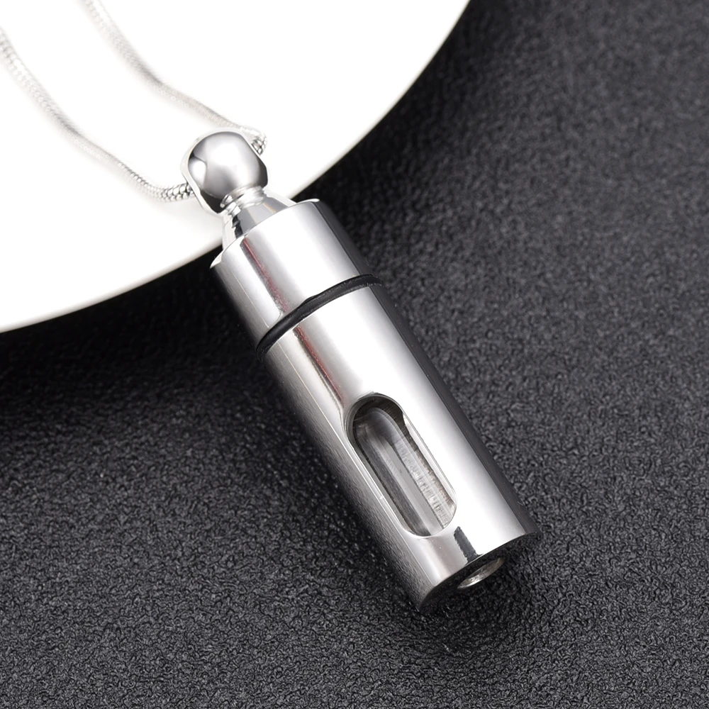 New Fashion Storage Bottle Perfume Bottles Necklace Glass Cylinder Tube Ashes Urn Lover Cremation Keepsake Jewelry