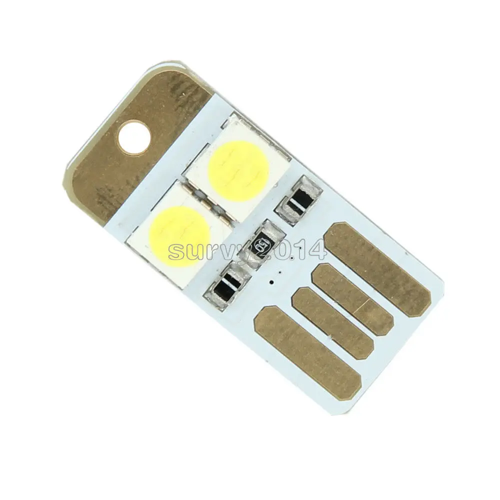 Super mini USB LED lampka nocna biały Model dwustronny wtykowy zasilacz żarówka brelok Led przenośny nowość