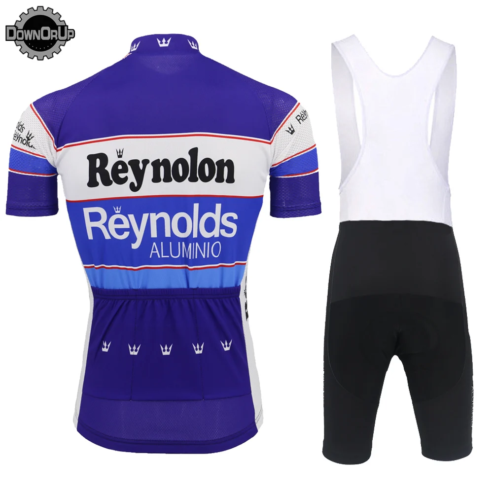 Retro short sleeve jersey set team bike wear jersey set bib shorts breathable 9D gel Pad  cycling clothing MTB ropa Ciclismo