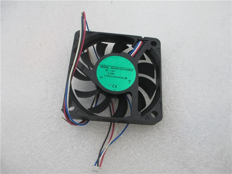 

AD06012HX10AB00 Free shipping 6cm 6010 60x60x10mm CPU Cooler Cooling Ultrathin 4 Wire 4pin Double Ball Bearing Large Air Volume