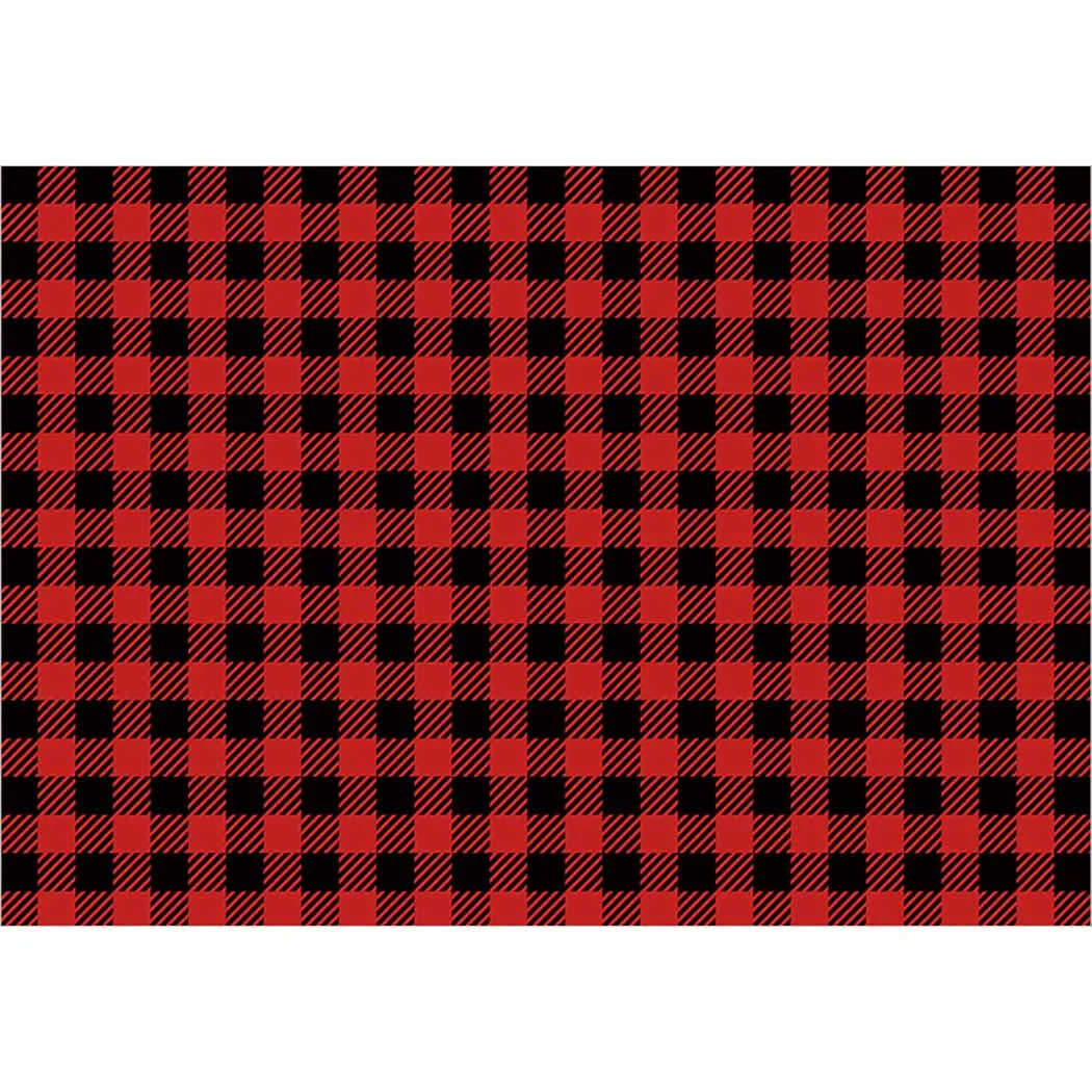 Funnytree backdrop for photographic studio red and black plaid cloth texture for Christmas background photocall photobooth