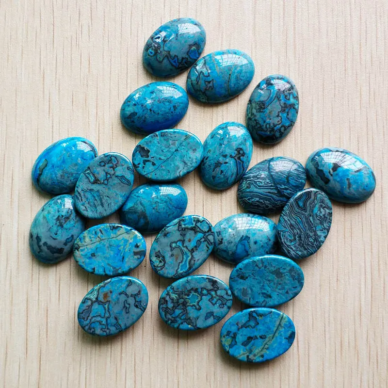 Wholesale 20pcs/lot new fashion high quality natural blue onyx Oval CAB CABOCHON stone beads for jewelry making 18x25mm free