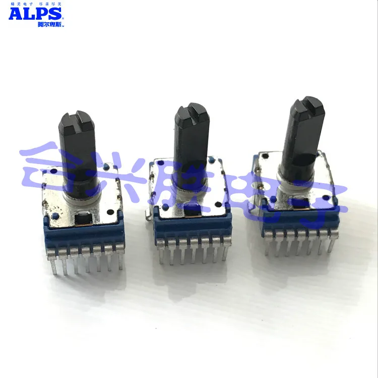 

3pcs for ALPS vertical RK14 type rotary potentiometer duplex audio volume potentiometer B50K belt midpoint 7 feet