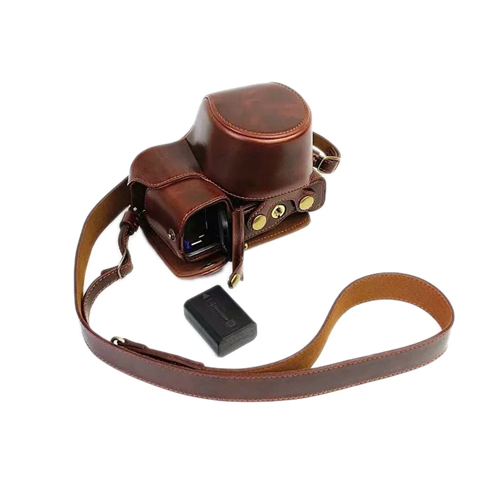 Vintage PU Leder Kamera Tasche Fall Abdeckung Tasche für Sony A5000 A5100 A6000 A6300 Kamera