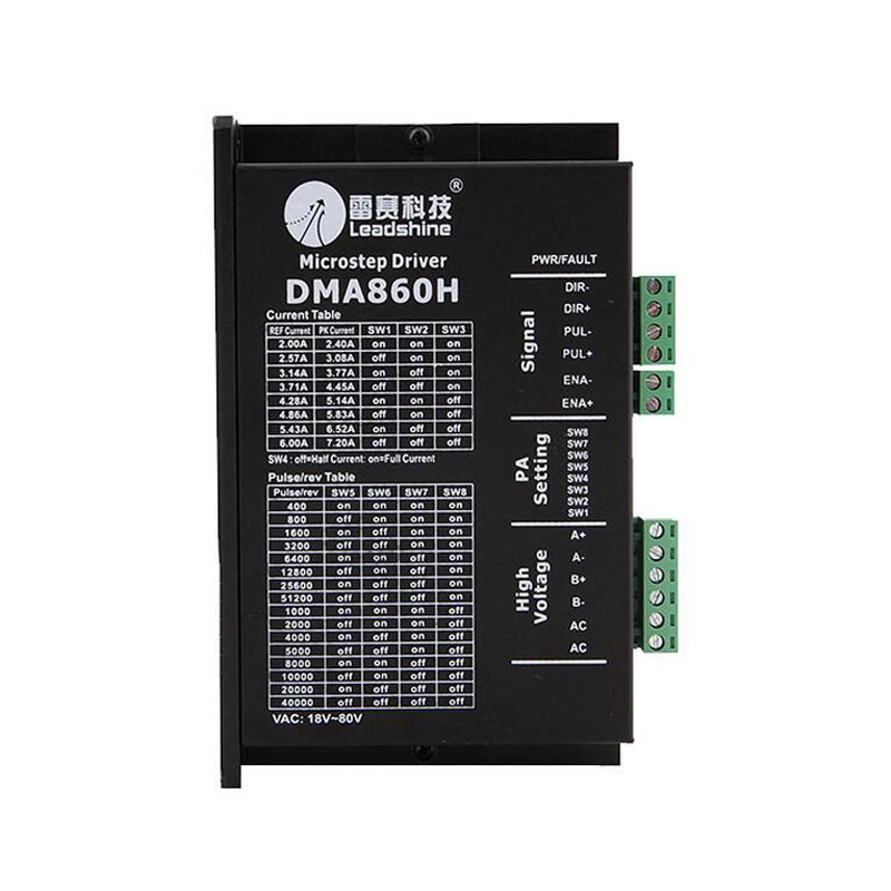 Leadshine DMA860H Stepper Motor Controller driver DC 24-80V for 86/110 2 Phase stepper motor replace MA860H MA860