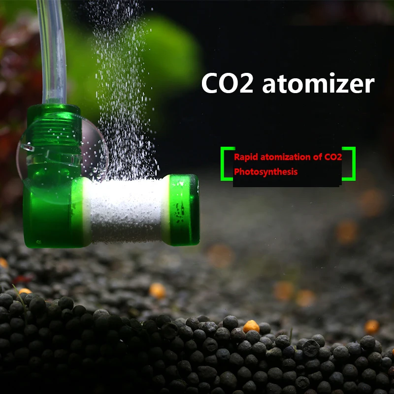 Super CO2 Atomizer Carbon Dioxide Bubble Diffuser for Aquarium Grass Plant Tank Size S/L