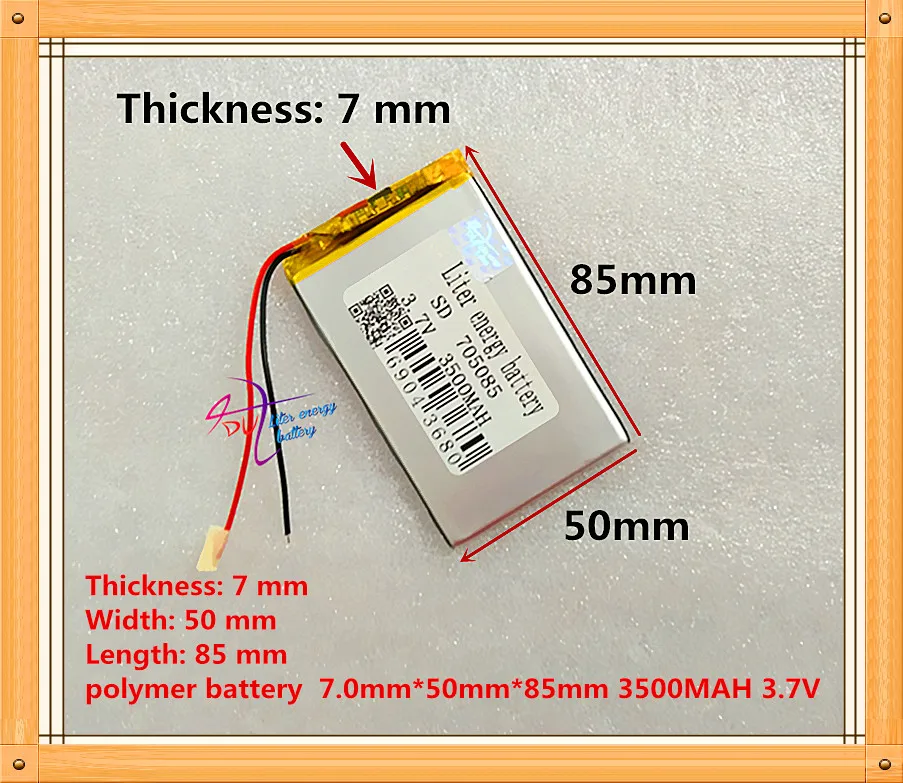 705085 3.7V 3500mah Lithium polymer Battery With Protection Board For MP5 GPS Tablet PC Digital Products