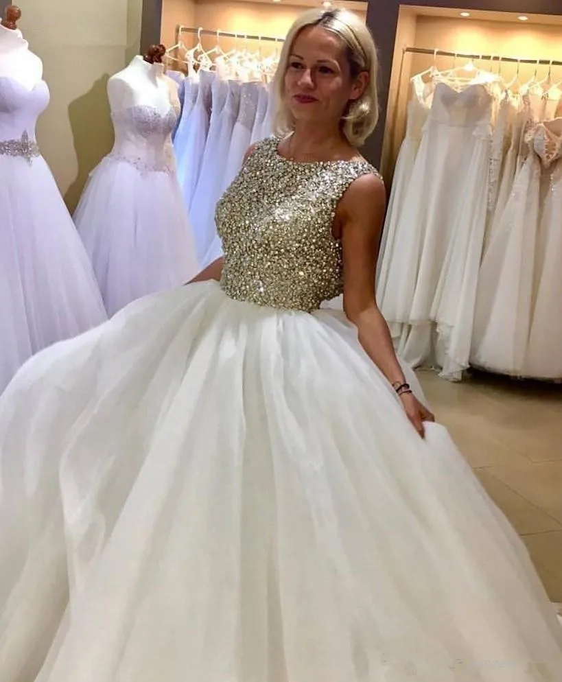 Vinca sunny Sexy Crystal Beaded Ball Gown Wedding Dresses 2022 Luxury Puffy Tulle Bridal Gowns wedding gown vestido de casamento