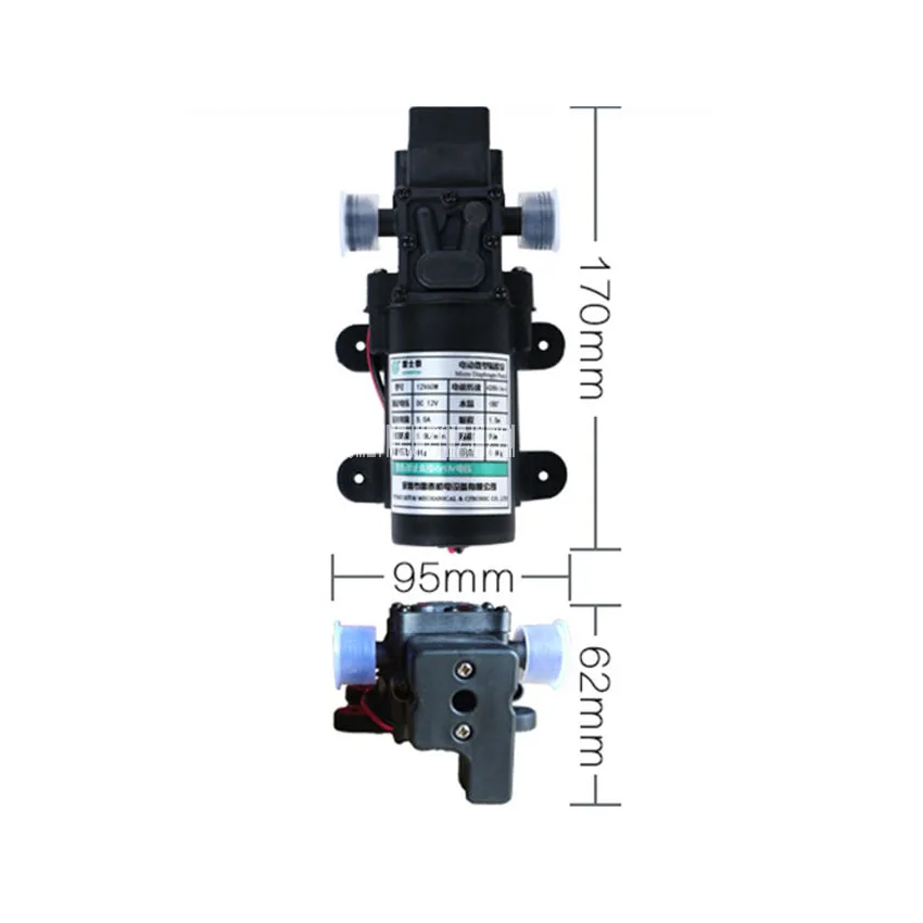 LS-0413 Electric Diaphragm Pump Small Water Pump Self-Priming Pump Booster Pump Automatic Start And Stop 12V 2.5A 30W 2.6L/min