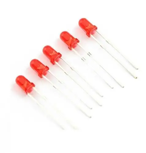 100 Chiếc Khuếch Tán LED 3 Đỏ Màu Đỏ Siêu Sáng Mới