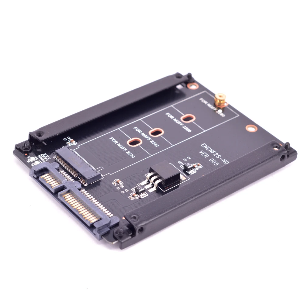 

B+M key M.2 SATA SSD to 2.5 SATA 6Gbps adapter M2 NGFF SSD convert 7+12Pin SATA 3.0 Card Metal Protect Bracket