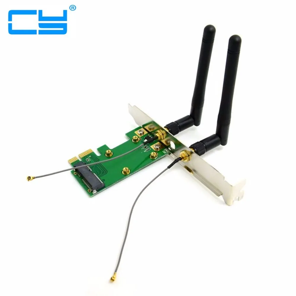 

pci-e Mini PCI-E pcie pci express to pcie PCI-E Express Wireless adapter Card with Dual Antennas Network Internet Computer WiFi