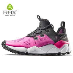 Rax Running Shoes Women Breathable Air Mesh Outdoor Antiskid Running Sneakers Men Lightweight Trekking Shoes 458W