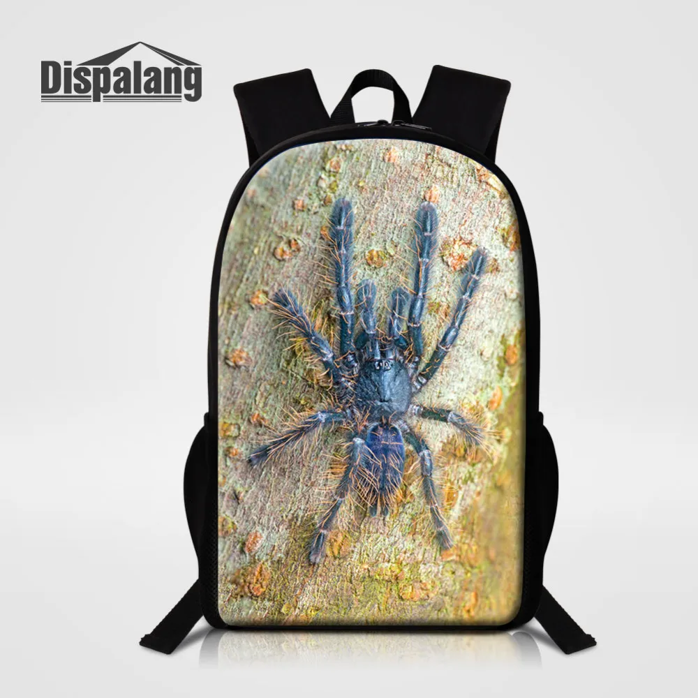 Dispalang Women Men Backpack Spider Print Kids School Bags for Teenagers Large Cool Animal Backpack for College Student Book Bag