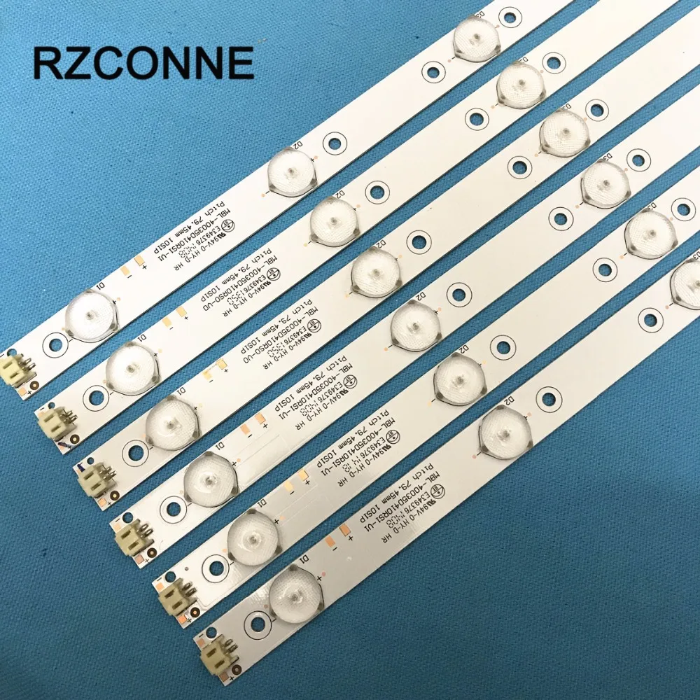 6 uds 40 ''775mm * 17mm 10leds lámparas de retroiluminación LED tiras LED con filtro de lente óptica para Panel de Monitor de TV 30V nuevo