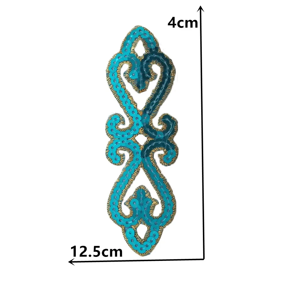 1pcs New Arrive Sequin Applique Embroidery Iron on patch Sticker Sewing Applique Badges For DIY Clothing Decoration Accessories