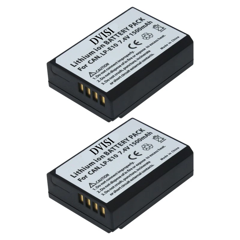 LP-E10-batería recargable LP E10 LPE10, para Canon EOS Rebel T3 T5 T6 Kiss X50 Kiss X70 EOS 1100D EOS 1200D EOS 1300D, lote de 2 unidades