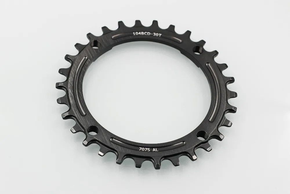 Mountain bike crankset single plate refitting of plus or minus 7075 alloy 104 BCD - 30 t single tooth disc