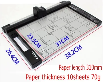 Manual Rotary Paper Trimmer Cutter Straight Line Cutting Machine 310mm 10Sheets