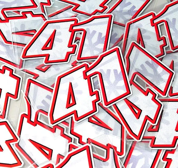 Motocross Noriyuki Haga #41 Snowflake Stickers  Reflective Vinyl Car Sticker Racing Motorcycle Helmet Decals Superbike