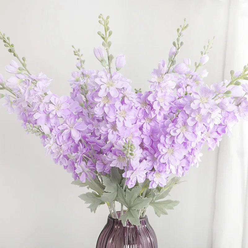 European new hyacinth simulation flower 2 fork Tufting Delphinium grass wedding home decoration living room potted fake flower