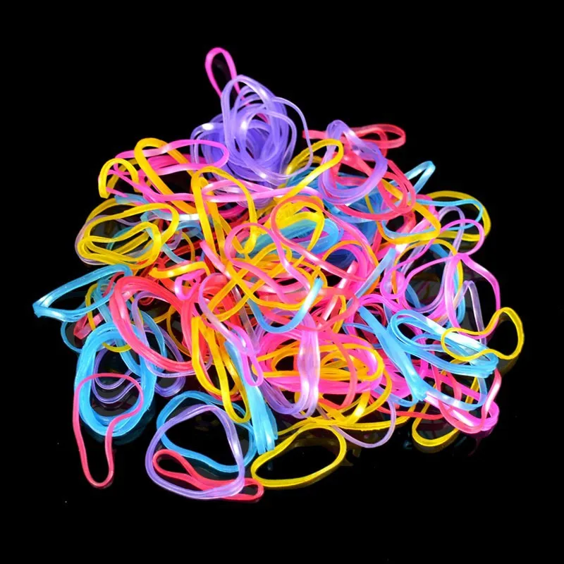 Baby Headwear About 1000pcs/bag Child Baby TPU Hair Holders Rubber Bands Elastics Girl's Tie Gum Hair Accessories small package