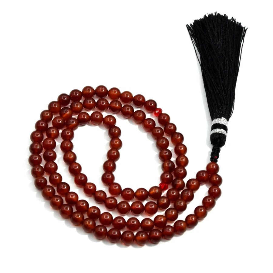 Wholesale Muslim Taisbyha agate 99/100 rosary 8mm Dark Red agate ball Wire tassel counter Crimson agate 99 beads Free Shipping