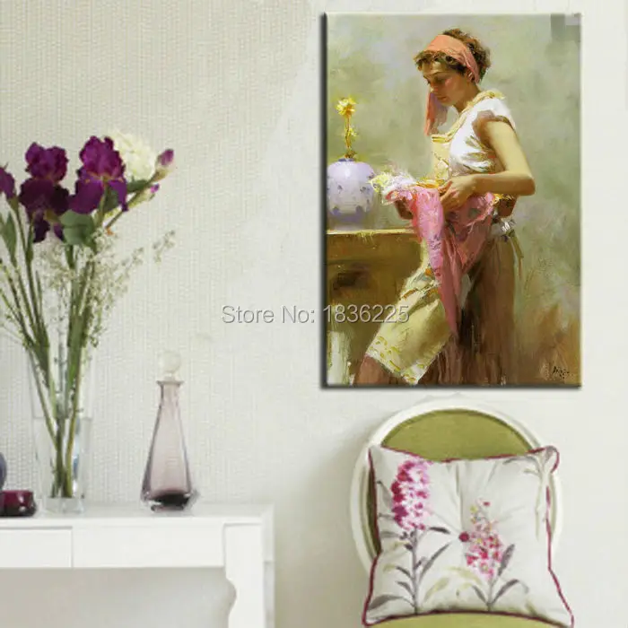 

designs of fabric painting modern portrait oil painting sex girls Canvas Oil Painting for living room decoration home decor