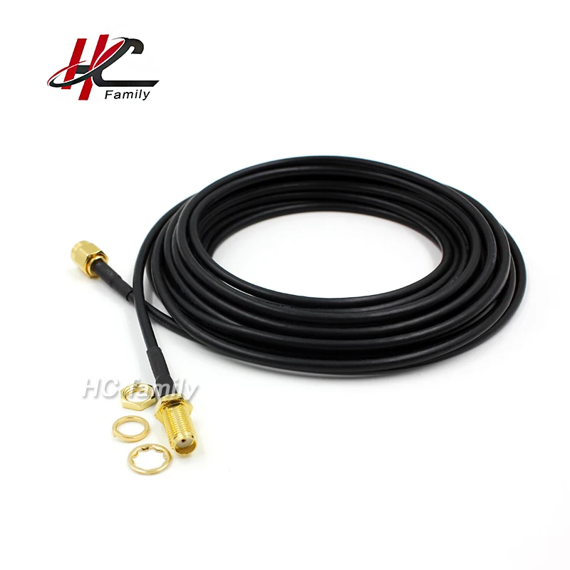 10meters RG174 RP SMA Male to RP SMA Female Pigtail Extension Cable